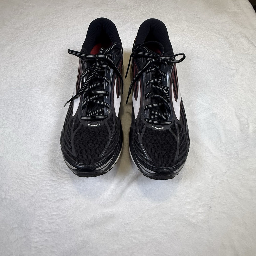 Brooks Transcend 4 Mens 11.5 D Running Shoes Black Red 1102491D081 GuideRails